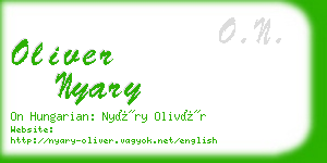 oliver nyary business card